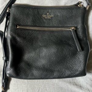 Kate Spade Black Pebbled Leather Crossbody Bag
